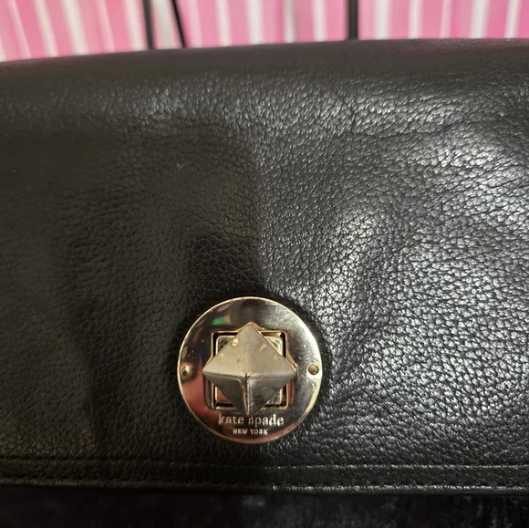Kate Spade Black Leather Wallet Vintage - Picture 5 of 10